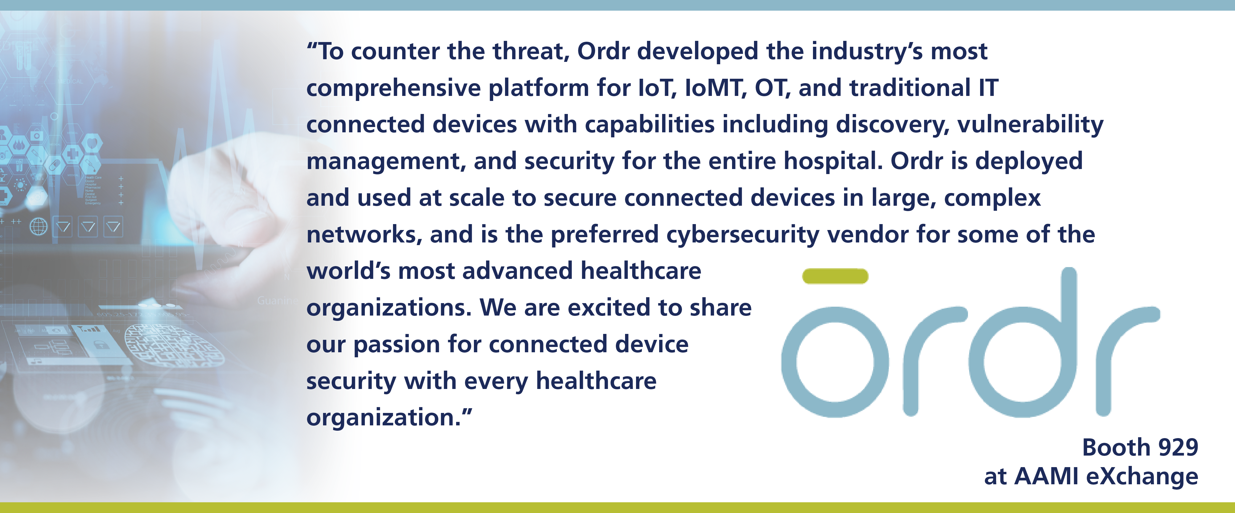 Ordr quote on AAMI eXchange