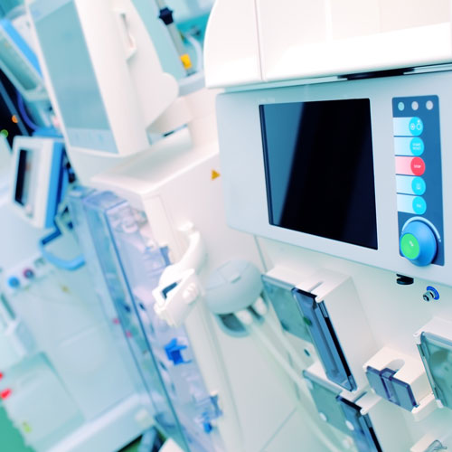 Medical devices in a hospital room