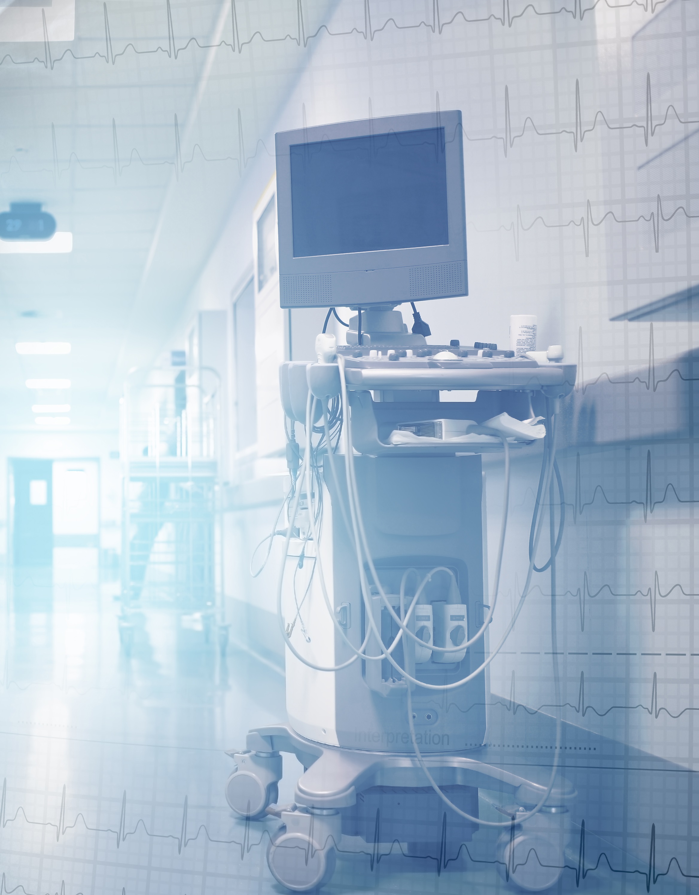hospital device with monitor
