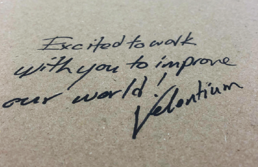 Ventec staff wrote messages
of support